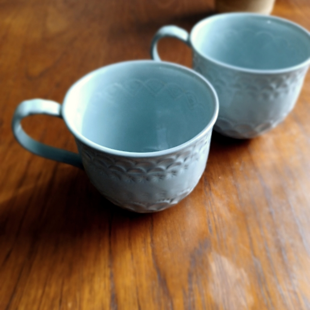 Anthropologie Mugs - Soft Blue - Pair